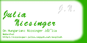 julia nicsinger business card